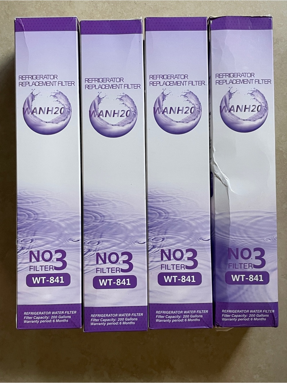 4 pack Water Replacement Filter 3 EDR3RXD1 4396841 *4396710